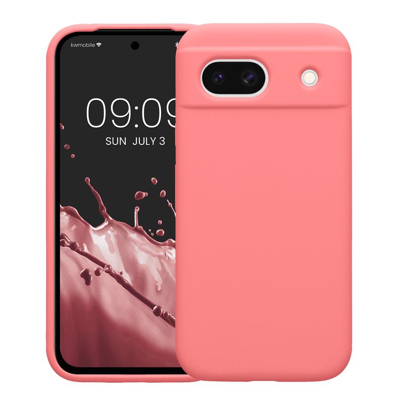 Laptop, Telefoane si Tablete - Telefoane mobile si accesorii - Accesorii Telefoane - Huse telefoane - Husa Kwmobile pentru Google Pixel 8a, anti-alunecare, anti-amprenta, silicon, roz - Infinity.ro