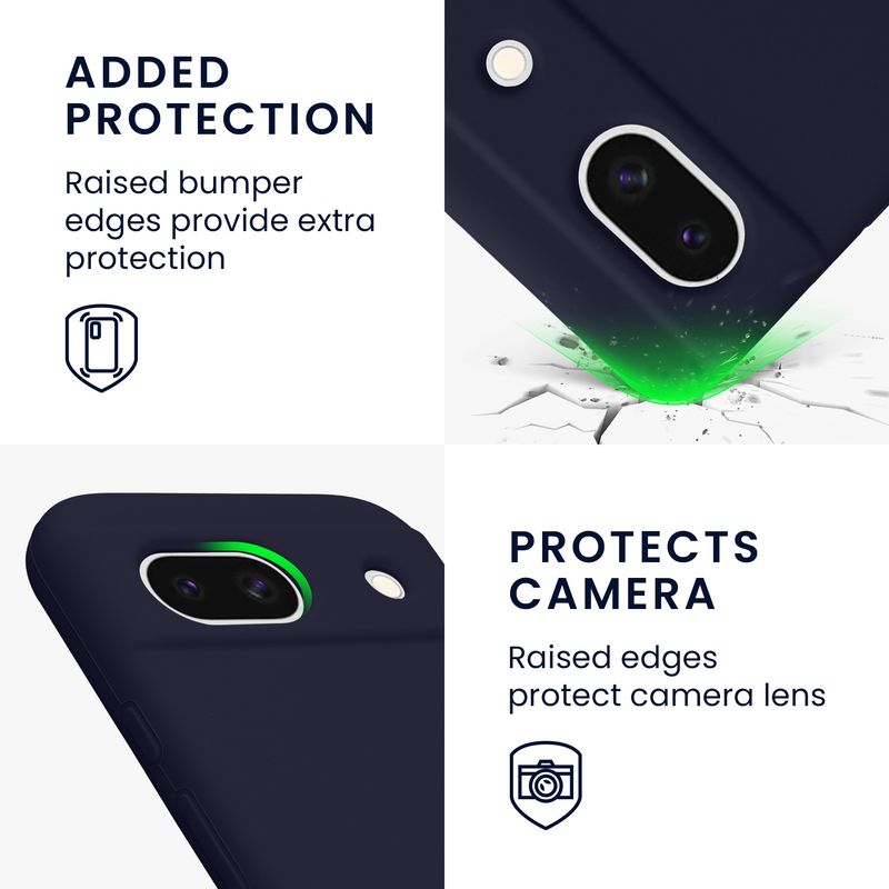 Laptop, Telefoane si Tablete - Telefoane mobile si accesorii - Accesorii Telefoane - Huse telefoane - Husa Kwmobile pentru Google Pixel 8a, anti-alunecare, anti-amprenta, silicon, albastru - Infinity.ro