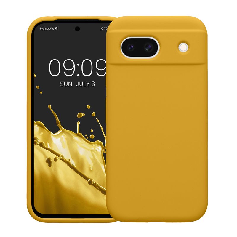 Laptop, Telefoane si Tablete - Telefoane mobile si accesorii - Accesorii Telefoane - Huse telefoane - Husa Kwmobile pentru Google Pixel 8a, anti-alunecare, anti-amprenta, silicon, galben - Infinity.ro