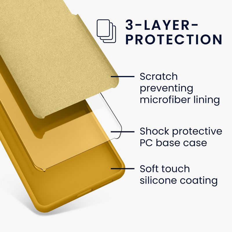 Laptop, Telefoane si Tablete - Telefoane mobile si accesorii - Accesorii Telefoane - Huse telefoane - Husa Kwmobile pentru Google Pixel 8a, anti-alunecare, anti-amprenta, silicon, galben - Infinity.ro