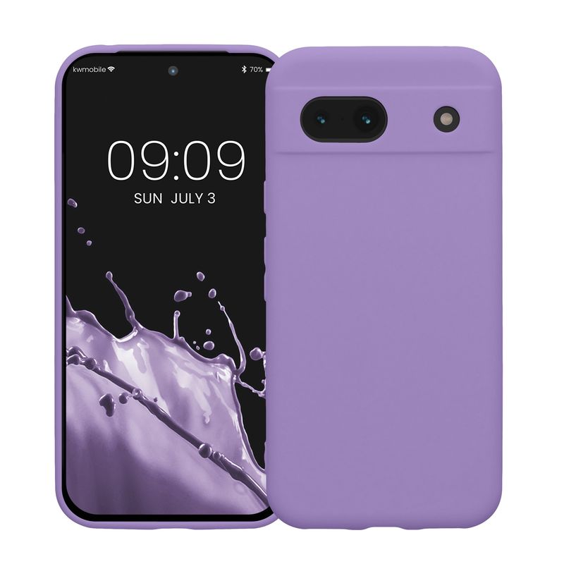 Laptop, Telefoane si Tablete - Telefoane mobile si accesorii - Accesorii Telefoane - Huse telefoane - Husa Kwmobile pentru Google Pixel 8a, anti-alunecare, silicon, mov - Infinity.ro