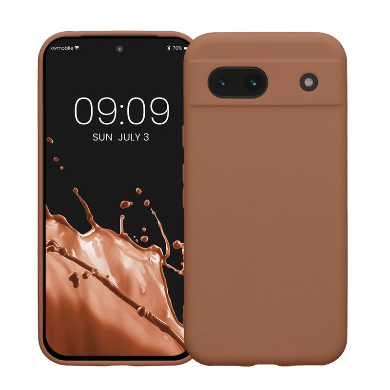 Laptop, Telefoane si Tablete - Telefoane mobile si accesorii - Accesorii Telefoane - Huse telefoane - Husa Kwmobile pentru Google Pixel 8a, anti-alunecare, silicon, maro - Infinity.ro