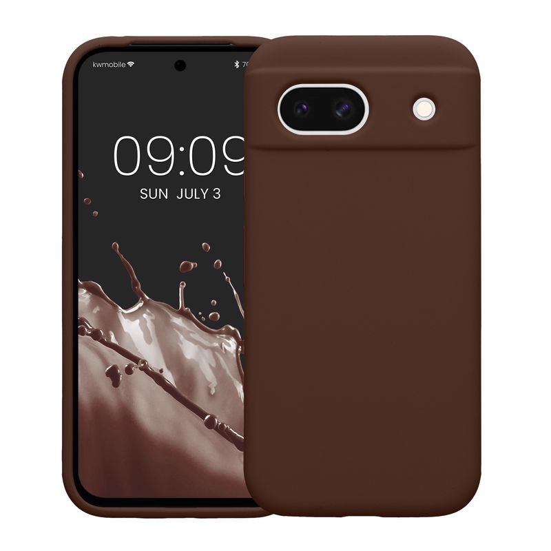 Laptop, Telefoane si Tablete - Telefoane mobile si accesorii - Accesorii Telefoane - Huse telefoane - Husa Kwmobile pentru Google Pixel 8a, anti-alunecare, silicon, ciocolatiu - Infinity.ro
