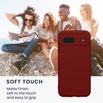 Laptop, Telefoane si Tablete - Telefoane mobile si accesorii - Accesorii Telefoane - Huse telefoane - Husa Kwmobile pentru Google Pixel 8a, anti-alunecare, silicon, rosu rubarba - Infinity.ro