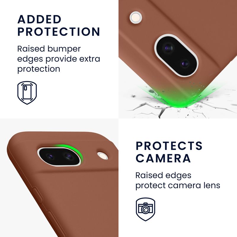 Laptop, Telefoane si Tablete - Telefoane mobile si accesorii - Accesorii Telefoane - Huse telefoane - Husa Kwmobile pentru Google Pixel 8a, anti-alunecare, silicon, maro mocha - Infinity.ro