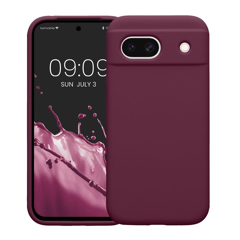 Laptop, Telefoane si Tablete - Telefoane mobile si accesorii - Accesorii Telefoane - Huse telefoane - Husa Kwmobile pentru Google Pixel 8a, anti-alunecare, silicon, mov magenta - Infinity.ro