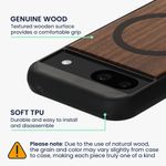 Laptop, Telefoane si Tablete - Telefoane mobile si accesorii - Accesorii Telefoane - Huse telefoane - Husa Kwmobile pentru Google Pixel 8a, compatibilitate MagSafe, lemn, TPU, maro - Infinity.ro