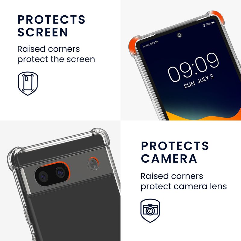 Laptop, Telefoane si Tablete - Telefoane mobile si accesorii - Accesorii Telefoane - Huse telefoane - Husa Kwmobile pentru Google Pixel 8a, protectie la socuri, TPU, transparent, verde - Infinity.ro