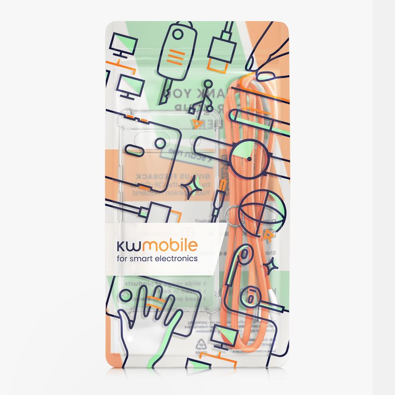 Laptop, Telefoane si Tablete - Telefoane mobile si accesorii - Accesorii Telefoane - Huse telefoane - Husa Kwmobile pentru Google Pixel 8a, protectie la socuri, TPU, transparent, portocaliu - Infinity.ro