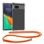 Laptop, Telefoane si Tablete - Telefoane mobile si accesorii - Accesorii Telefoane - Huse telefoane - Husa Kwmobile pentru Google Pixel 8a, protectie la socuri, TPU, transparent, portocaliu - Infinity.ro