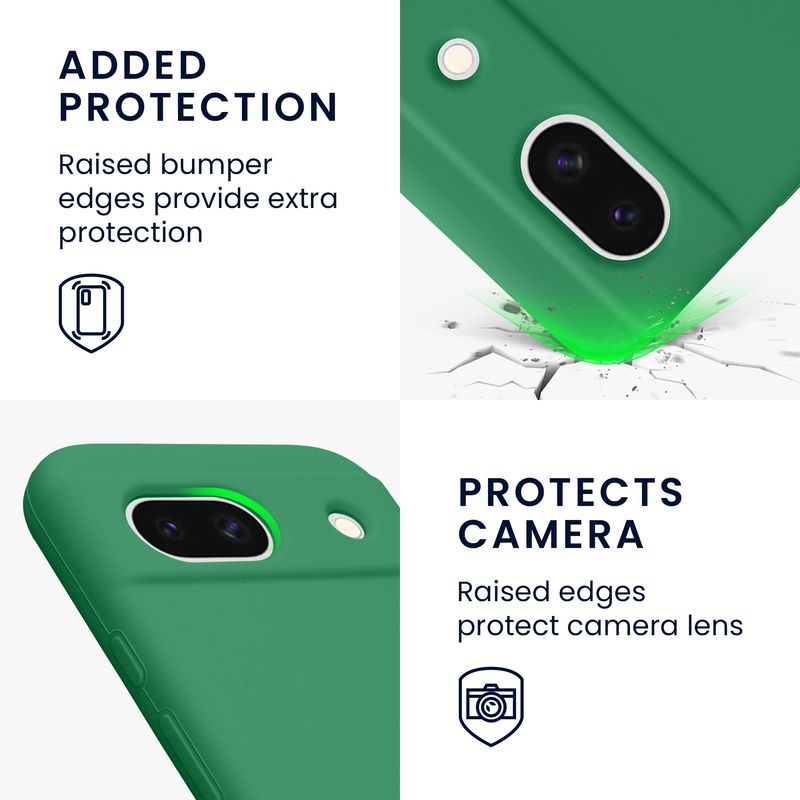 Laptop, Telefoane si Tablete - Telefoane mobile si accesorii - Accesorii Telefoane - Huse telefoane - Husa Kwmobile pentru Google Pixel 8a, anti-alunecare, silicon, verde - Infinity.ro
