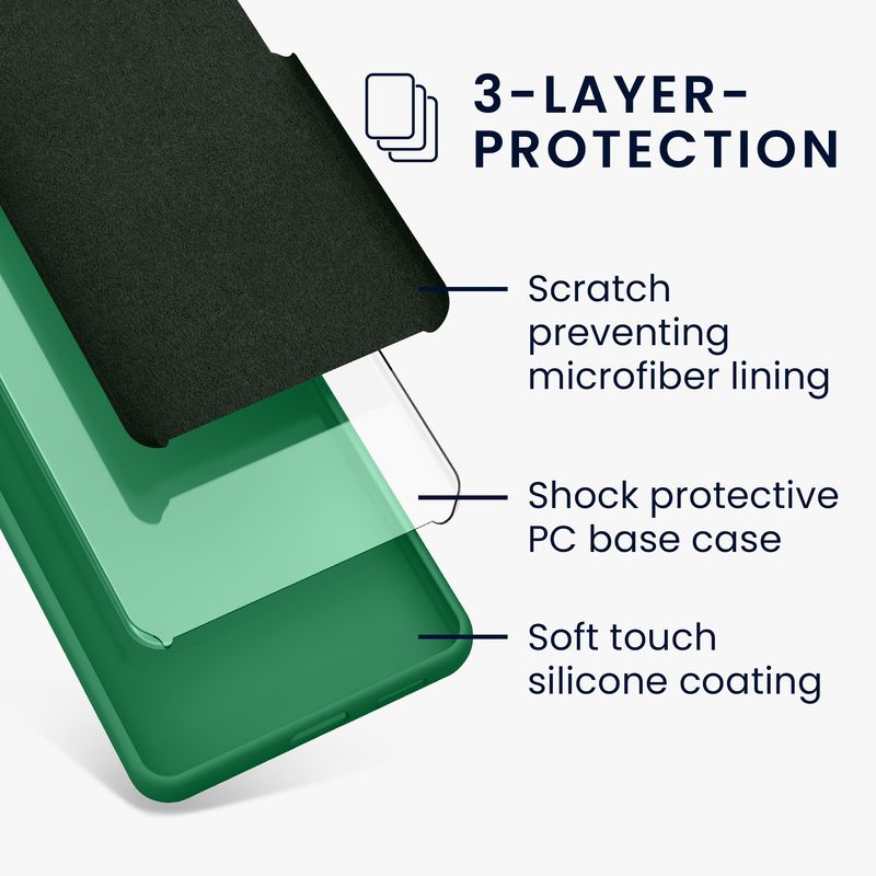Laptop, Telefoane si Tablete - Telefoane mobile si accesorii - Accesorii Telefoane - Huse telefoane - Husa Kwmobile pentru Google Pixel 8a, anti-alunecare, silicon, verde - Infinity.ro