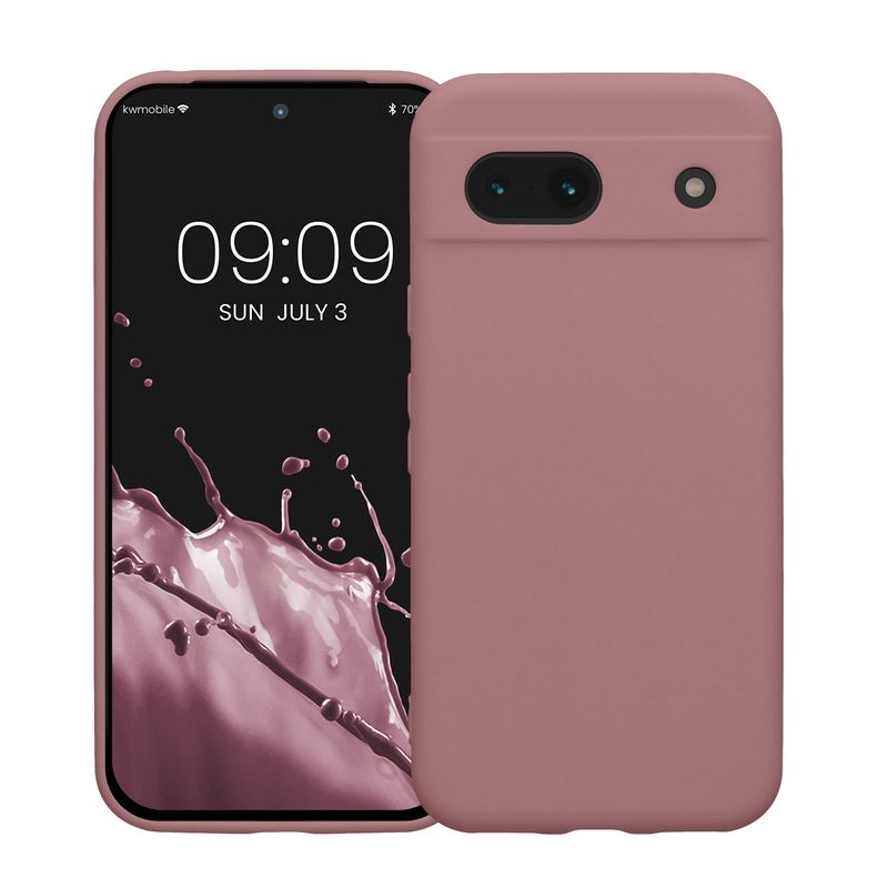 Laptop, Telefoane si Tablete - Telefoane mobile si accesorii - Accesorii Telefoane - Huse telefoane - Husa Kwmobile pentru Google Pixel 8a, anti-alunecare, silicon, roz antic - Infinity.ro