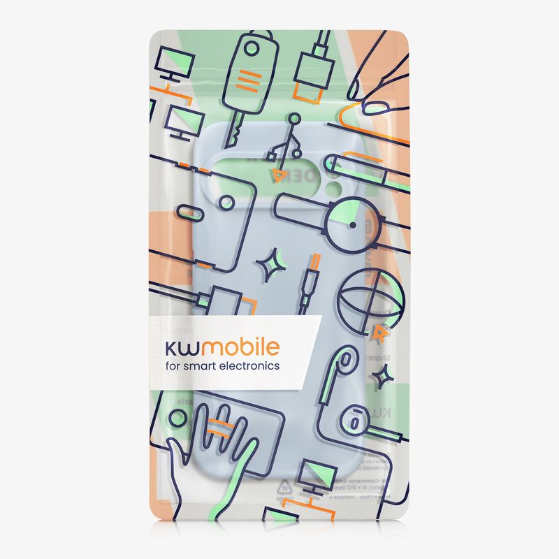 Laptop, Telefoane si Tablete - Telefoane mobile si accesorii - Accesorii Telefoane - Huse telefoane - Husa Kwmobile pentru Google Pixel 9 Pro, anti-alunecare, silicon, albastru deschis - Infinity.ro