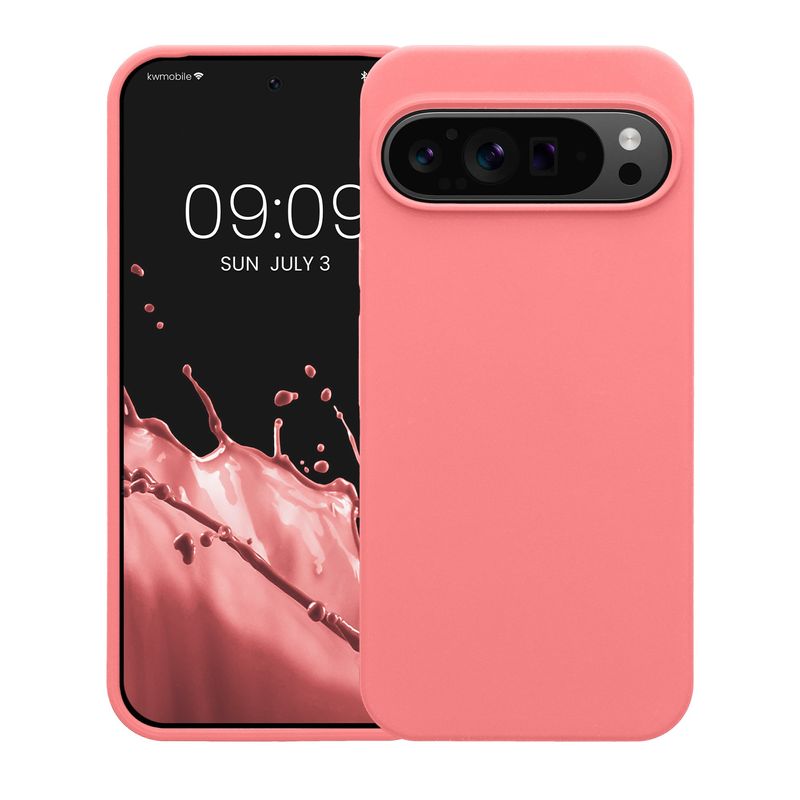 Laptop, Telefoane si Tablete - Telefoane mobile si accesorii - Accesorii Telefoane - Huse telefoane - Husa Kwmobile pentru Google Pixel 9 Pro XL, anti-alunecare, silicon, roz - Infinity.ro