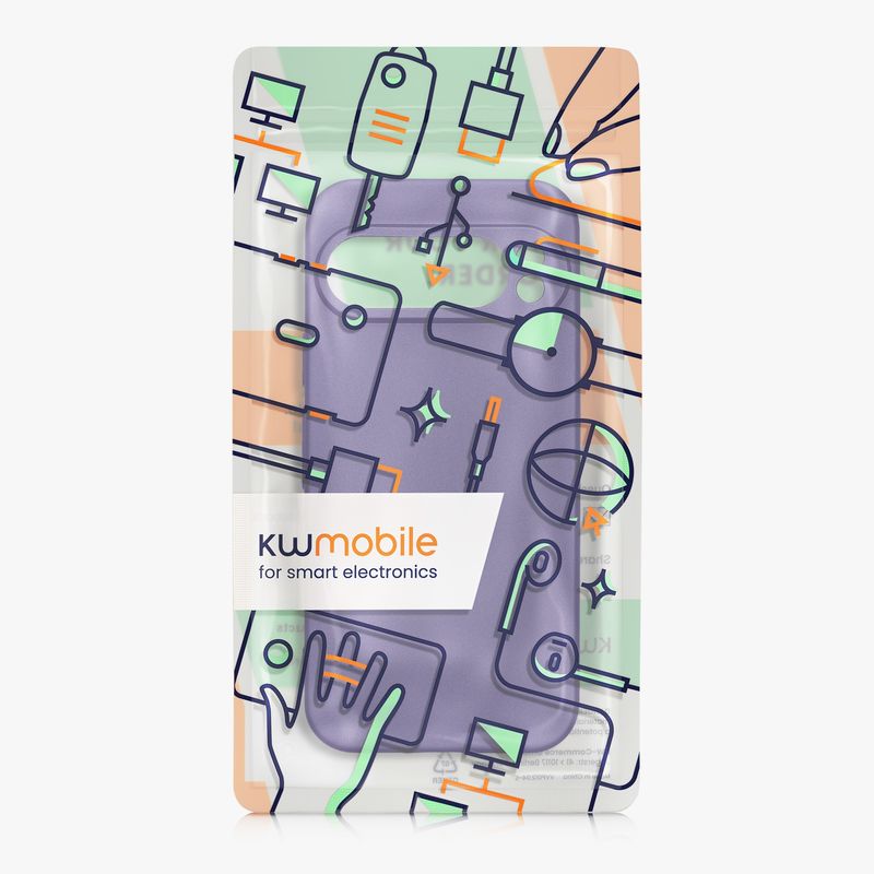 Laptop, Telefoane si Tablete - Telefoane mobile si accesorii - Accesorii Telefoane - Huse telefoane - Husa Kwmobile pentru Google Pixel 9 Pro, anti-alunecare, silicon, albastru-violet - Infinity.ro