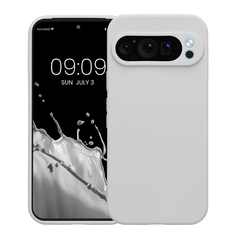 Laptop, Telefoane si Tablete - Telefoane mobile si accesorii - Accesorii Telefoane - Huse telefoane - Husa Kwmobile pentru Google Pixel 9 Pro, anti-alunecare, silicon, alb - Infinity.ro