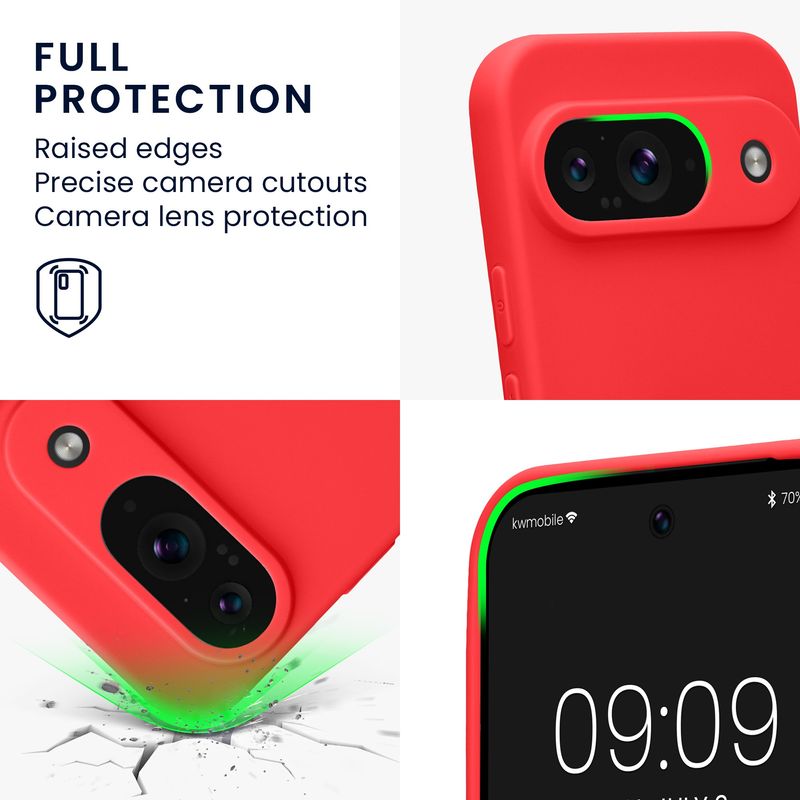 Laptop, Telefoane si Tablete - Telefoane mobile si accesorii - Accesorii Telefoane - Huse telefoane - Husa Kwmobile pentru Google Pixel 9, anti-alunecare, protectie la zgarieturi, silicon, roz - Infinity.ro