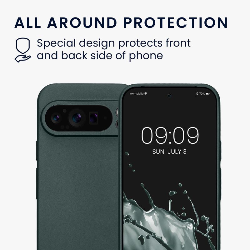 Laptop, Telefoane si Tablete - Telefoane mobile si accesorii - Accesorii Telefoane - Huse telefoane - Husa Kwmobile pentru Google Pixel 9 Pro, anti-alunecare, silicon, turcoaz - Infinity.ro