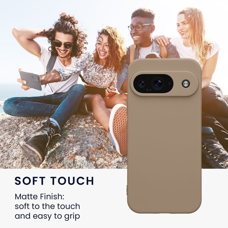 Laptop, Telefoane si Tablete - Telefoane mobile si accesorii - Accesorii Telefoane - Huse telefoane - Husa Kwmobile pentru Google Pixel 9, anti-alunecare, protectie la zgarieturi, silicon, bej - Infinity.ro