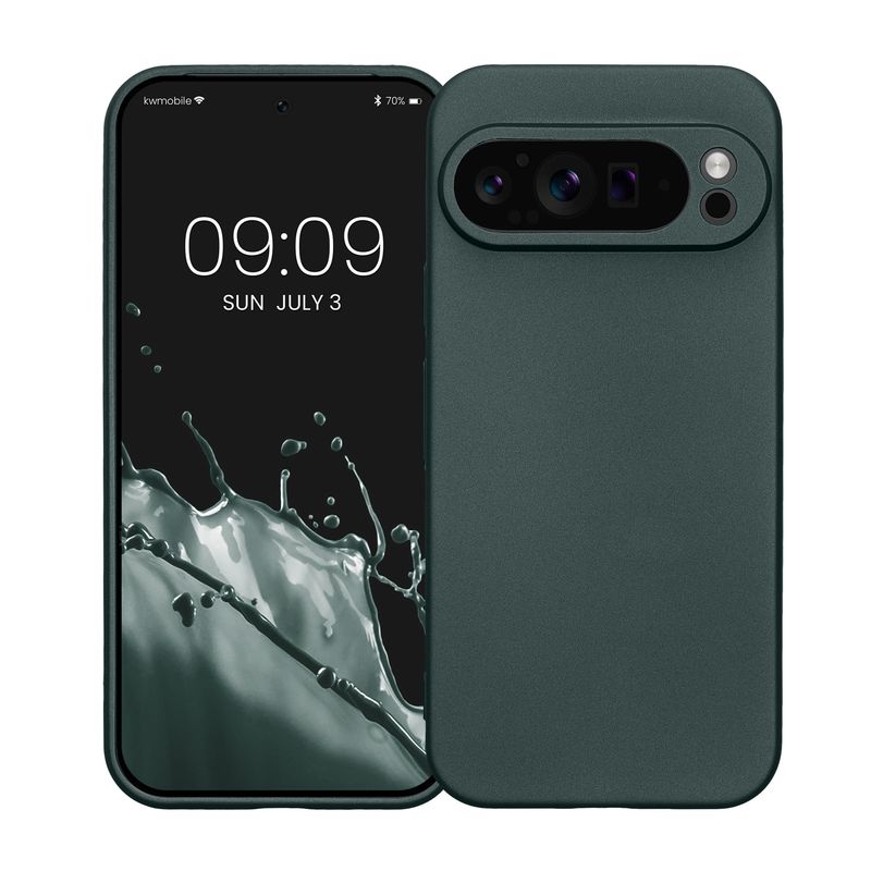 Laptop, Telefoane si Tablete - Telefoane mobile si accesorii - Accesorii Telefoane - Huse telefoane - Husa Kwmobile pentru Google Pixel 9 Pro, anti-alunecare, silicon, turcoaz - Infinity.ro