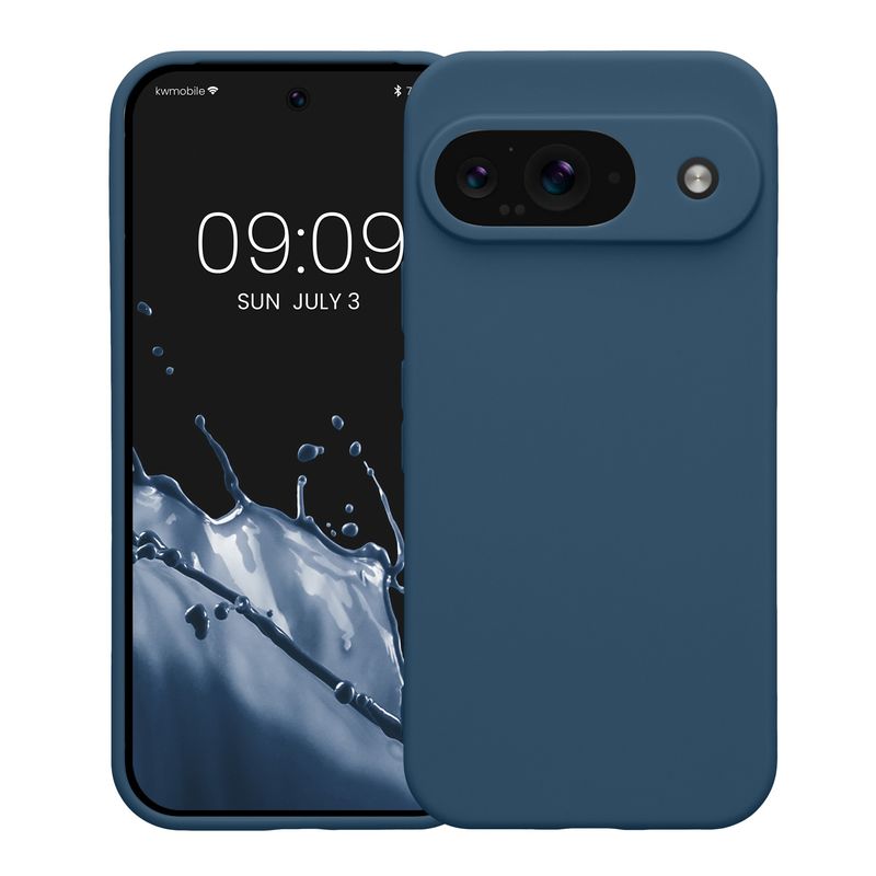 Laptop, Telefoane si Tablete - Telefoane mobile si accesorii - Accesorii Telefoane - Huse telefoane - Husa Kwmobile pentru Google Pixel 9, anti-alunecare, silicon, bleumarin - Infinity.ro