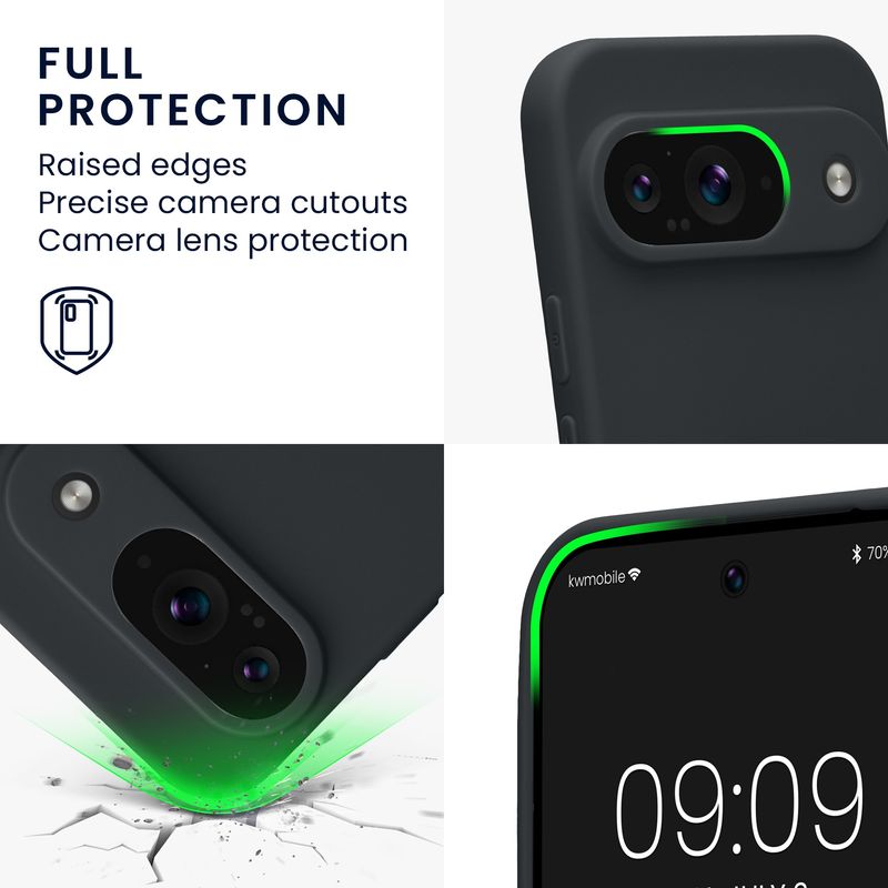 Laptop, Telefoane si Tablete - Telefoane mobile si accesorii - Accesorii Telefoane - Huse telefoane - Husa Kwmobile pentru Google Pixel 9, anti-alunecare, silicon, afine - Infinity.ro