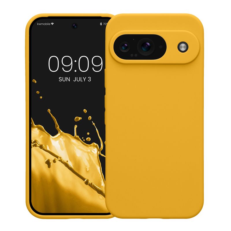 Laptop, Telefoane si Tablete - Telefoane mobile si accesorii - Accesorii Telefoane - Huse telefoane - Husa Kwmobile pentru Google Pixel 9, anti-alunecare, silicon, galben - Infinity.ro