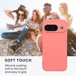 Laptop, Telefoane si Tablete - Telefoane mobile si accesorii - Accesorii Telefoane - Huse telefoane - Husa Kwmobile pentru Google Pixel 9, anti-alunecare, silicon, coral pastel - Infinity.ro