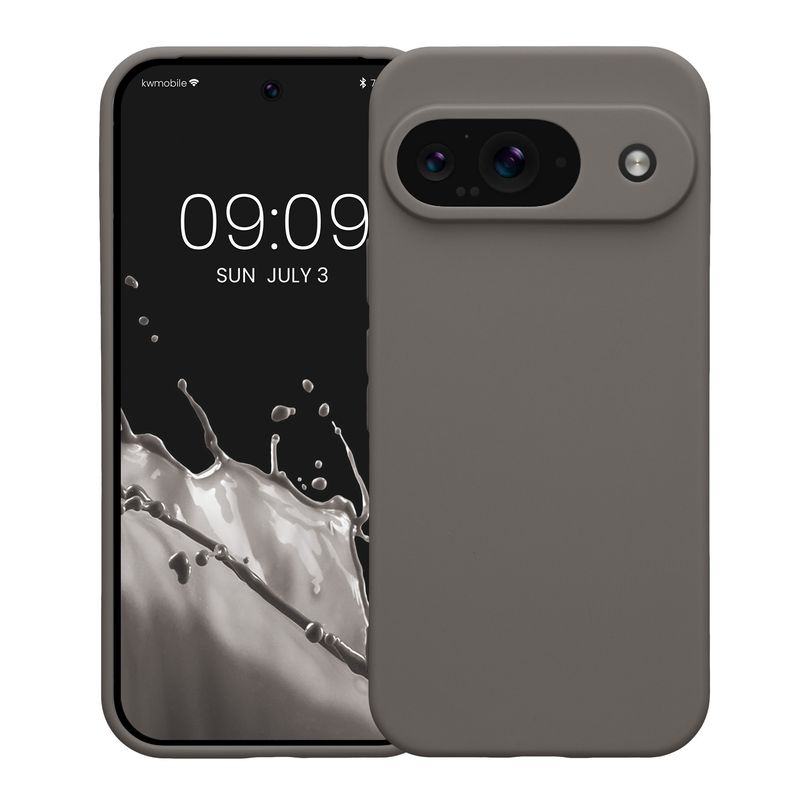 Laptop, Telefoane si Tablete - Telefoane mobile si accesorii - Accesorii Telefoane - Huse telefoane - Husa Kwmobile pentru Google Pixel 9, anti-alunecare, silicon, gri - Infinity.ro