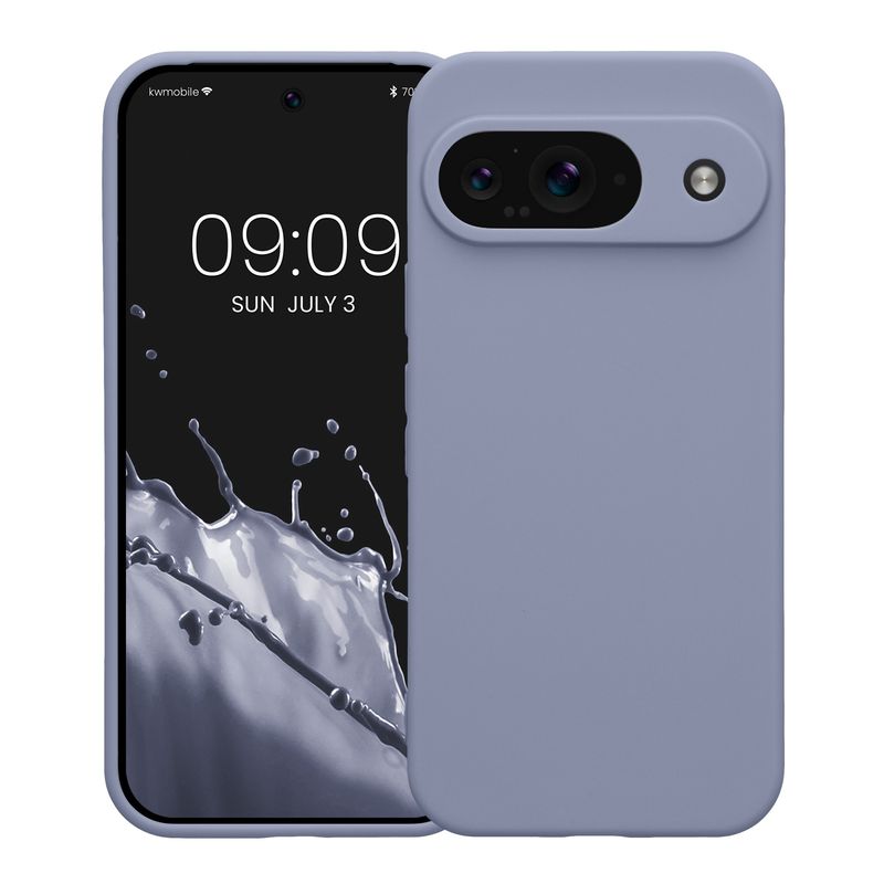 Laptop, Telefoane si Tablete - Telefoane mobile si accesorii - Accesorii Telefoane - Huse telefoane - Husa Kwmobile pentru Google Pixel 9, anti-alunecare, silicon, gri-lavanda - Infinity.ro
