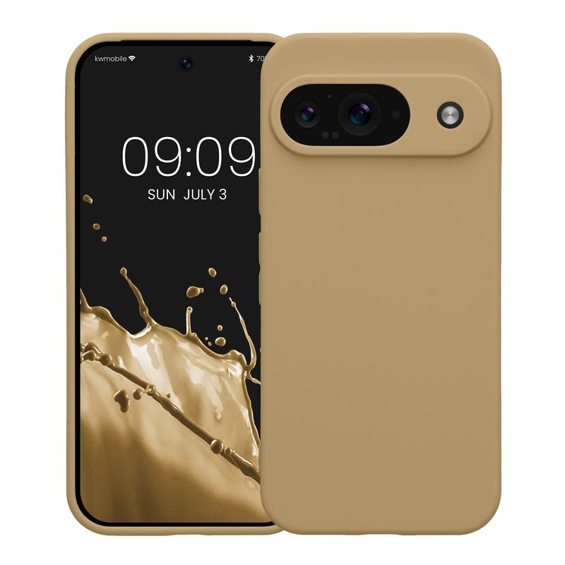 Laptop, Telefoane si Tablete - Telefoane mobile si accesorii - Accesorii Telefoane - Huse telefoane - Husa Kwmobile pentru Google Pixel 9, anti-alunecare, silicon, gri-maroniu - Infinity.ro