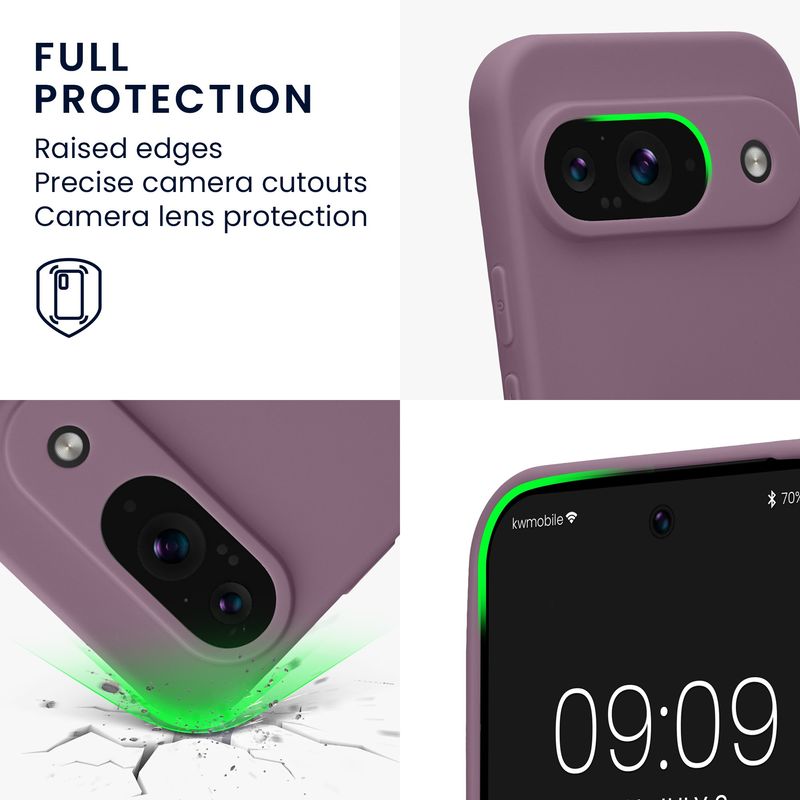 Laptop, Telefoane si Tablete - Telefoane mobile si accesorii - Accesorii Telefoane - Huse telefoane - Husa Kwmobile pentru Google Pixel 9, anti-alunecare, silicon, iris - Infinity.ro