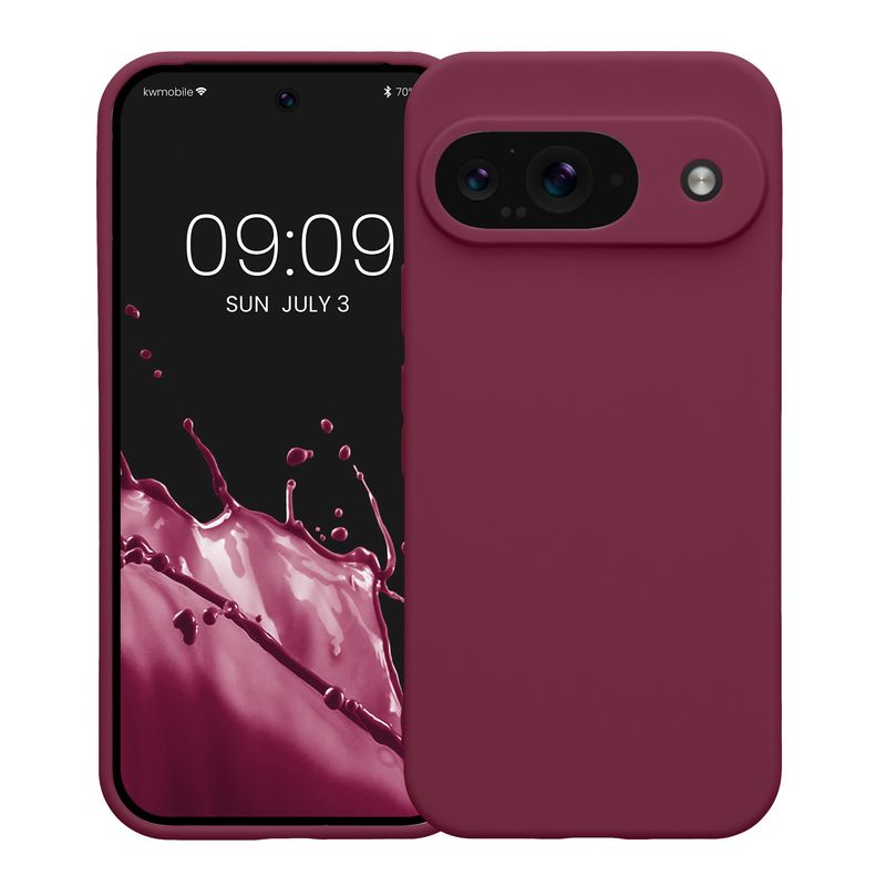 Laptop, Telefoane si Tablete - Telefoane mobile si accesorii - Accesorii Telefoane - Huse telefoane - Husa Kwmobile pentru Google Pixel 9, anti-alunecare, silicon, mov magenta - Infinity.ro