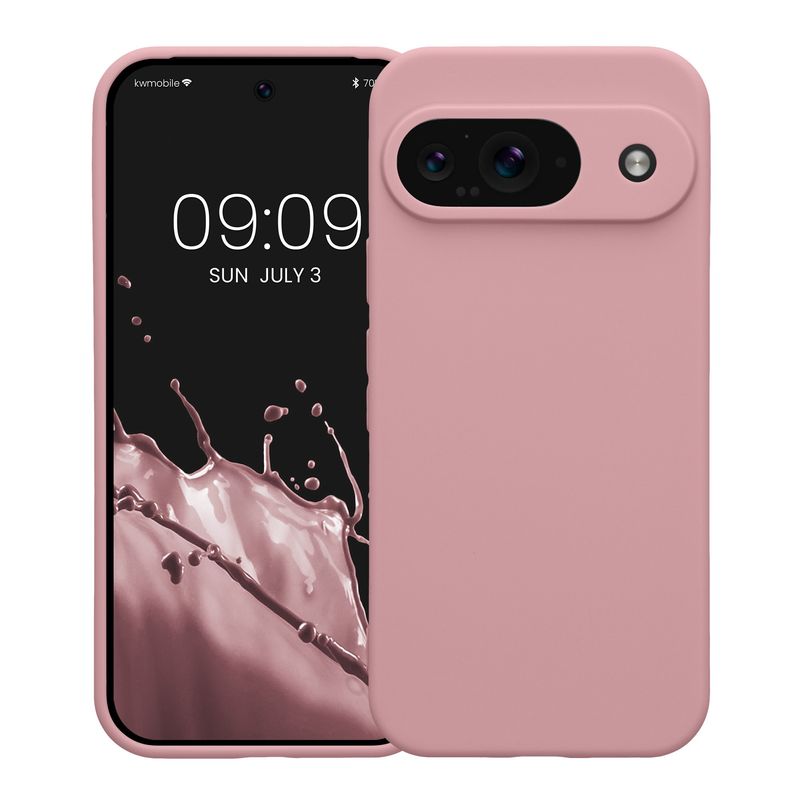 Laptop, Telefoane si Tablete - Telefoane mobile si accesorii - Accesorii Telefoane - Huse telefoane - Husa Kwmobile pentru Google Pixel 9, anti-alunecare, silicon, roz antic - Infinity.ro