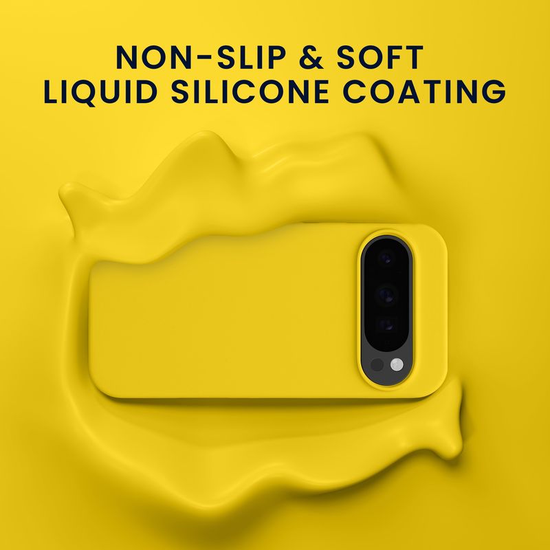 Laptop, Telefoane si Tablete - Telefoane mobile si accesorii - Accesorii Telefoane - Huse telefoane - Husa Kwmobile pentru Google Pixel 9/Pixel 9 Pro, anti-alunecare, sticla temperata, galben - Infinity.ro
