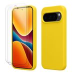 Laptop, Telefoane si Tablete - Telefoane mobile si accesorii - Accesorii Telefoane - Huse telefoane - Husa Kwmobile pentru Google Pixel 9/Pixel 9 Pro, anti-alunecare, sticla temperata, galben - Infinity.ro