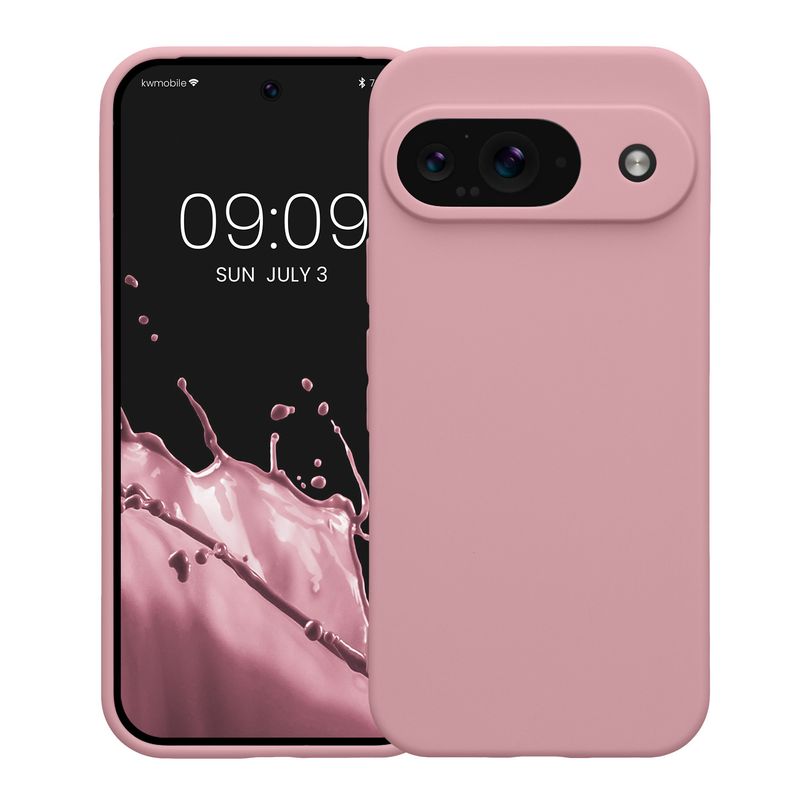 Laptop, Telefoane si Tablete - Telefoane mobile si accesorii - Accesorii Telefoane - Huse telefoane - Husa Kwmobile pentru Google Pixel 9, anti-alunecare, silicon, roz prafuit - Infinity.ro