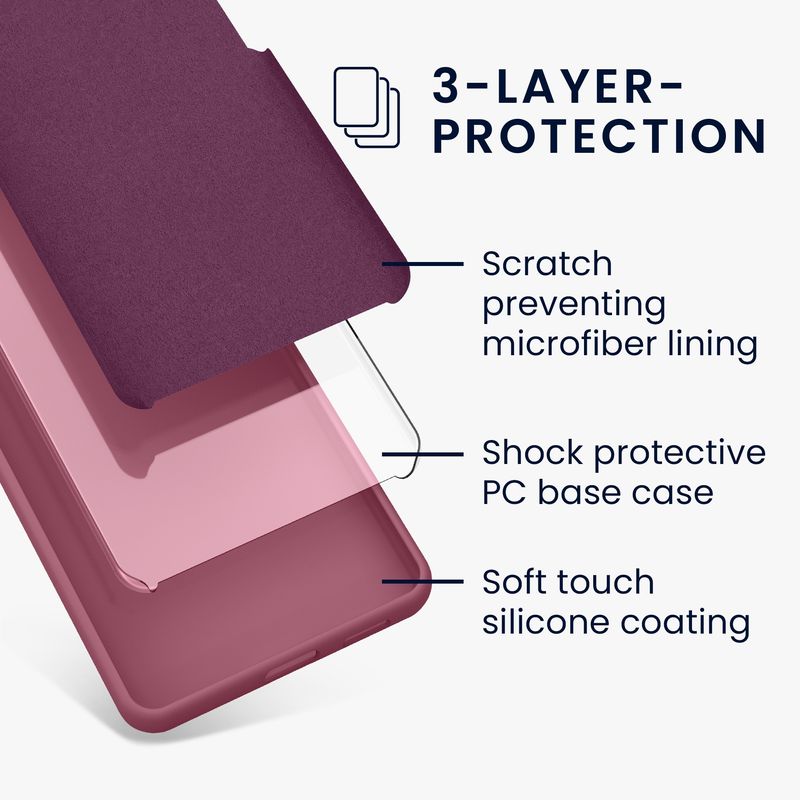 Laptop, Telefoane si Tablete - Telefoane mobile si accesorii - Accesorii Telefoane - Huse telefoane - Husa Kwmobile pentru Google Pixel 9/Pixel 9 Pro, incarcare wireless, anti-alunecare, silicon, mov - Infinity.ro