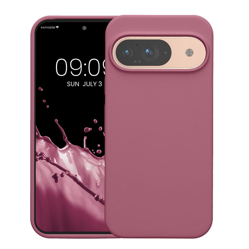 Laptop, Telefoane si Tablete - Telefoane mobile si accesorii - Accesorii Telefoane - Huse telefoane - Husa Kwmobile pentru Google Pixel 9/Pixel 9 Pro, incarcare wireless, anti-alunecare, silicon, mov - Infinity.ro