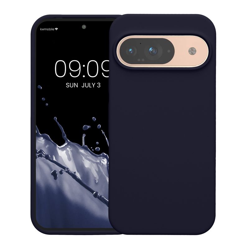 Laptop, Telefoane si Tablete - Telefoane mobile si accesorii - Accesorii Telefoane - Huse telefoane - Husa Kwmobile pentru Google Pixel 9/Pixel 9 Pro, incarcare wireless, silicon, albastru - Infinity.ro
