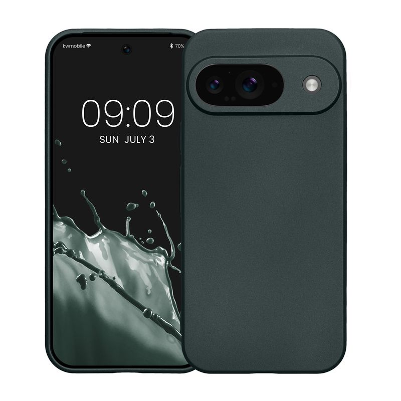Laptop, Telefoane si Tablete - Telefoane mobile si accesorii - Accesorii Telefoane - Huse telefoane - Husa Kwmobile pentru Google Pixel 9, anti-alunecare, silicon, turcoaz - Infinity.ro