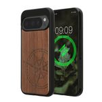 Laptop, Telefoane si Tablete - Telefoane mobile si accesorii - Accesorii Telefoane - Huse telefoane - Husa Kwmobile pentru Google Pixel 9/Pixel 9 Pro, compatibilitate MagSafe, lemn, TPU, maro - Infinity.ro