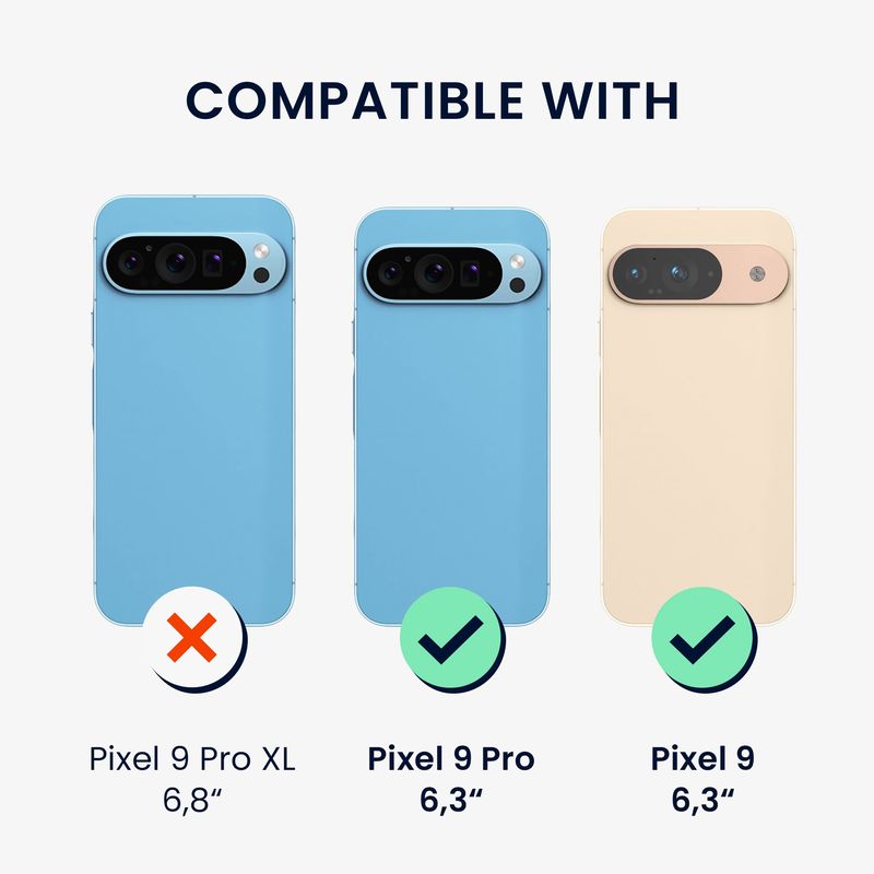 Laptop, Telefoane si Tablete - Telefoane mobile si accesorii - Accesorii Telefoane - Huse telefoane - Husa Kwmobile pentru Google Pixel 9/Pixel 9 Pro, compatibilitate MagSafe, anti-alunecare, acril, TPU, transparent - Infinity.ro