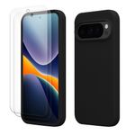 Laptop, Telefoane si Tablete - Telefoane mobile si accesorii - Accesorii Telefoane - Huse telefoane - Husa Kwmobile pentru Google Pixel 9/Pixel 9 Pro, anti-alunecare, sticla temperata, negru - Infinity.ro