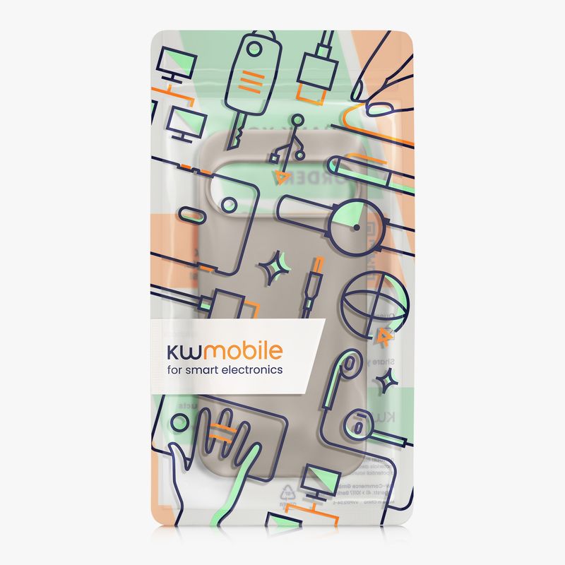 Laptop, Telefoane si Tablete - Telefoane mobile si accesorii - Accesorii Telefoane - Huse telefoane - Husa Kwmobile pentru Google Pixel 9/Pixel 9 Pro, incarcare wireless, silicon, gri, bej - Infinity.ro