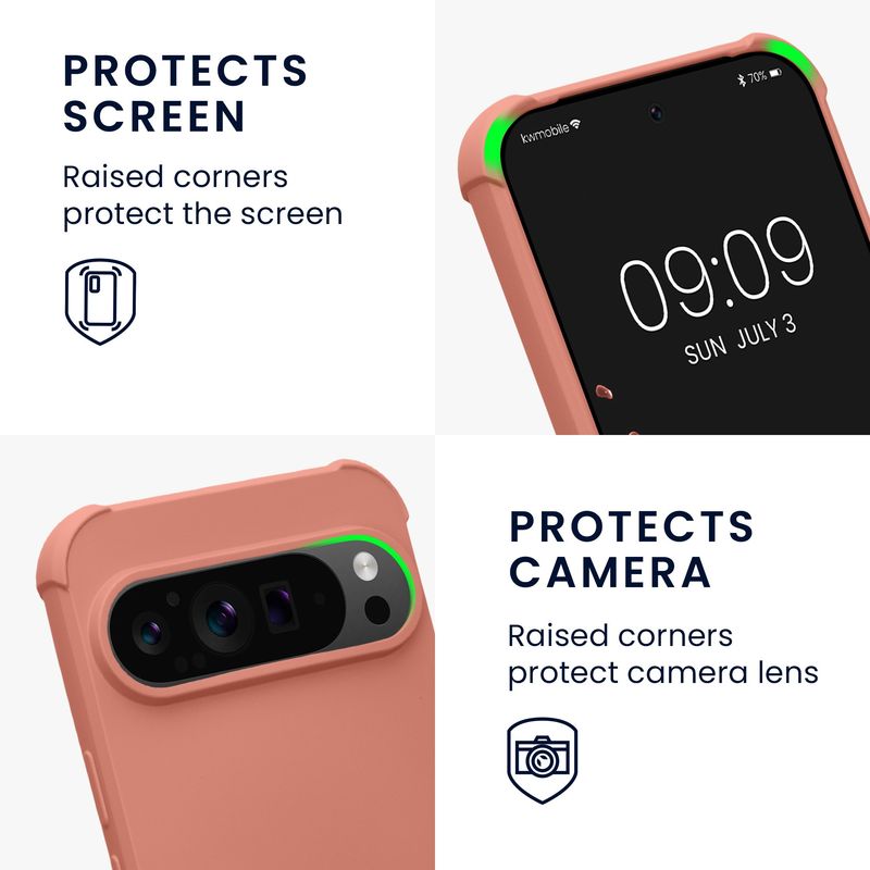 Laptop, Telefoane si Tablete - Telefoane mobile si accesorii - Accesorii Telefoane - Huse telefoane - Husa Kwmobile pentru Google Pixel 9/Pixel 9 Pro, protectie la socuri, silicon, alb - Infinity.ro