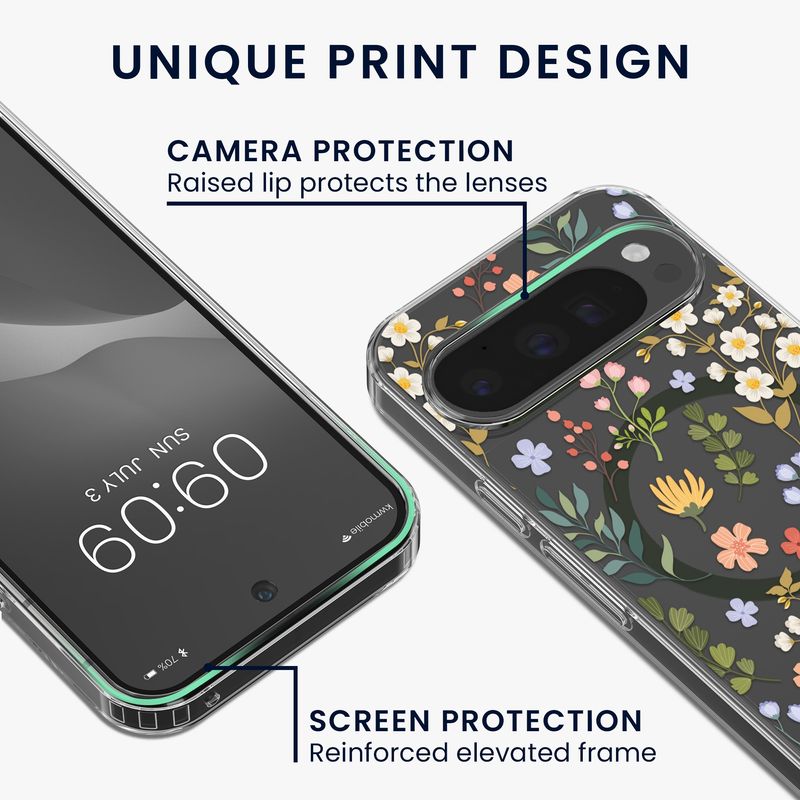 Laptop, Telefoane si Tablete - Telefoane mobile si accesorii - Accesorii Telefoane - Huse telefoane - Husa Kwmobile pentru Google Pixel 9/Pixel 9 Pro, compatibilitate MagSafe, acril, TPU, transparent - Infinity.ro