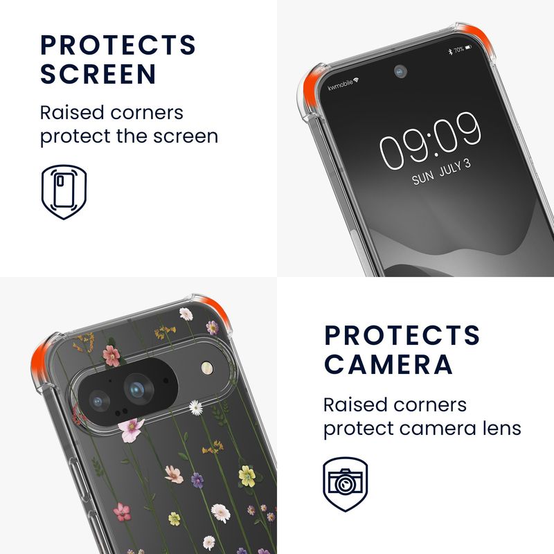 Laptop, Telefoane si Tablete - Telefoane mobile si accesorii - Accesorii Telefoane - Huse telefoane - Husa Kwmobile pentru Google Pixel 9/Pixel 9 Pro, protectie la socuri, protectie la zgarieturi, TPU, multicolor - Infinity.ro