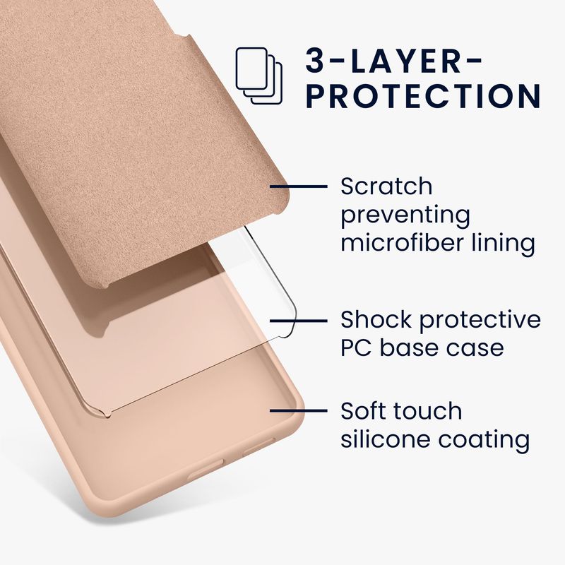 Laptop, Telefoane si Tablete - Telefoane mobile si accesorii - Accesorii Telefoane - Huse telefoane - Husa Kwmobile pentru Google Pixel 9a, anti-alunecare, anti-amprenta, silicon, bej - Infinity.ro